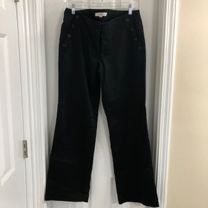 LOFT Black sailor-button front pants